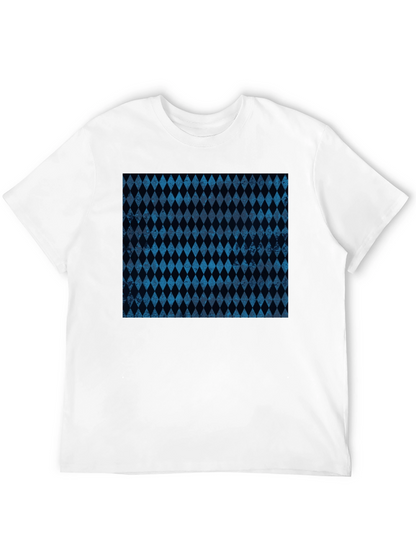 Diamond Pattern Black T-Shirt