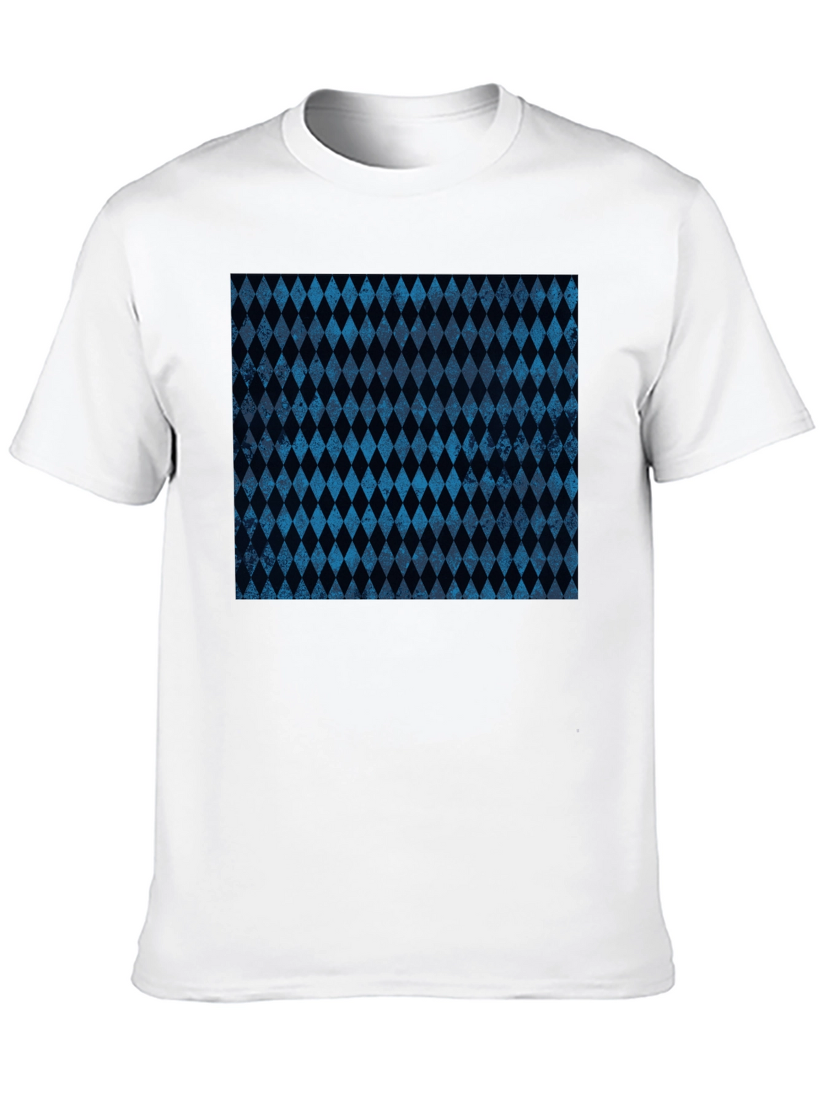 Diamond Pattern Black T-Shirt