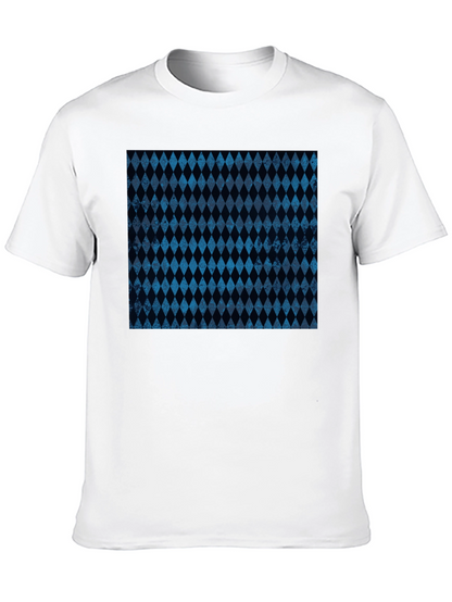 Diamond Pattern Black T-Shirt