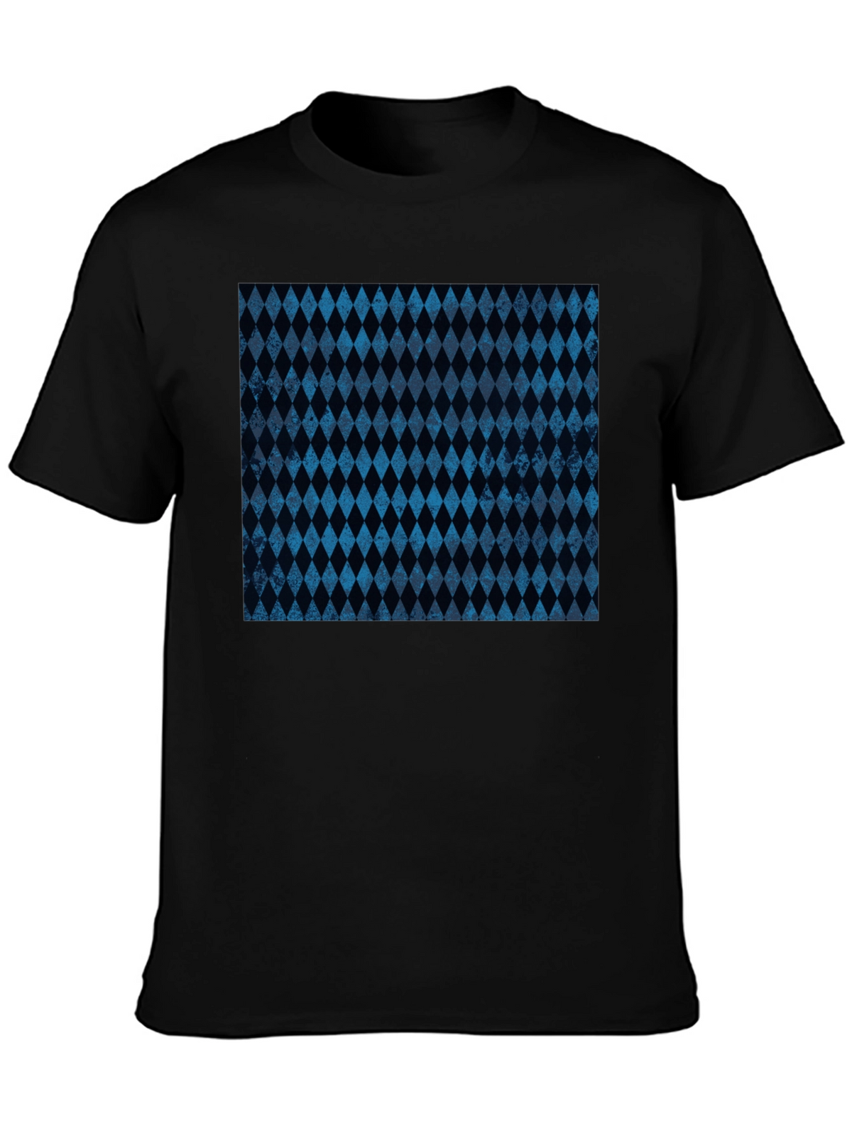 Diamond Pattern Black T-Shirt