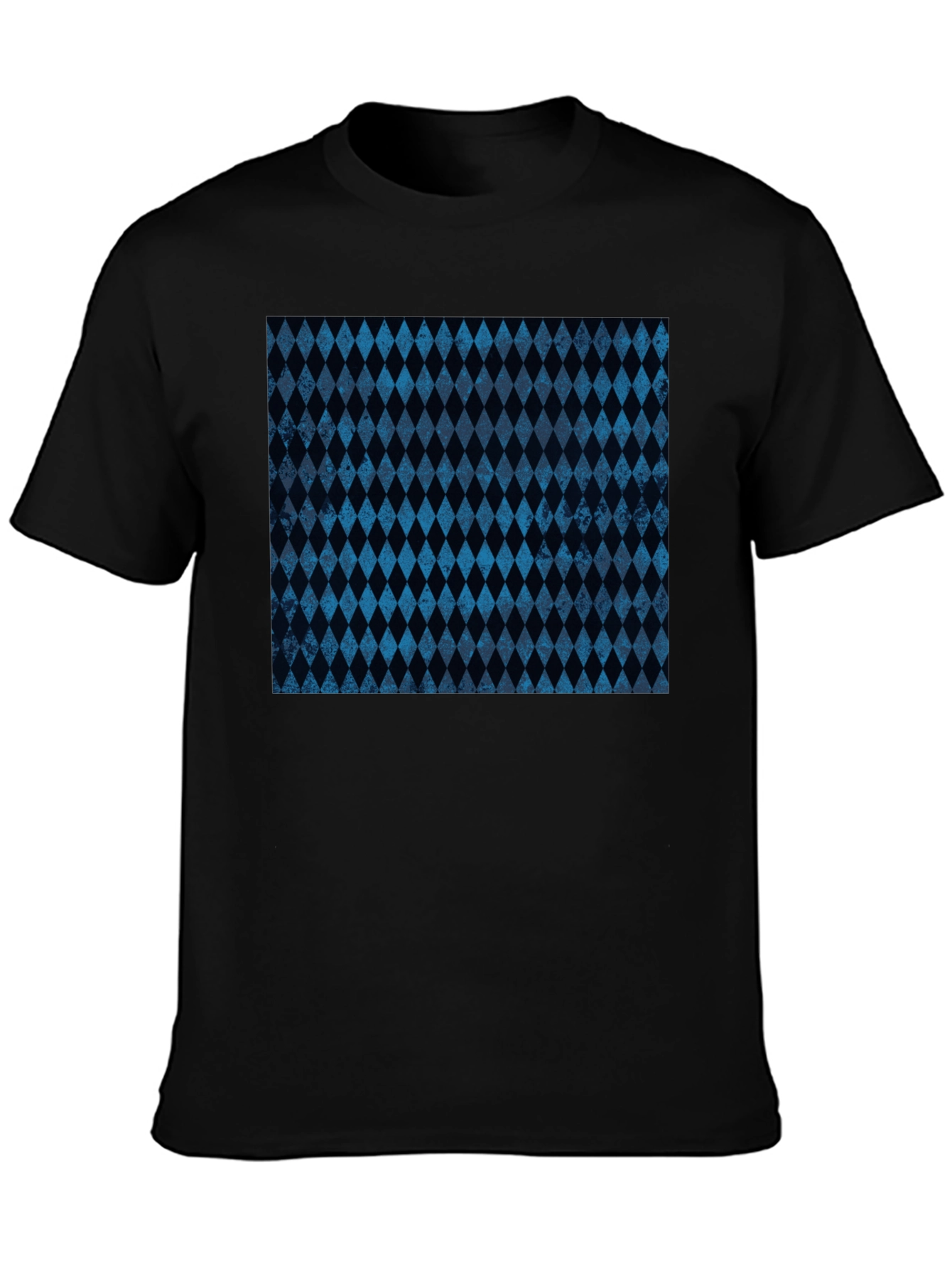 Diamond Pattern Black T-Shirt
