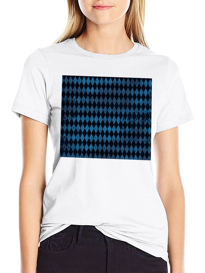 Diamond Pattern Black T-Shirt