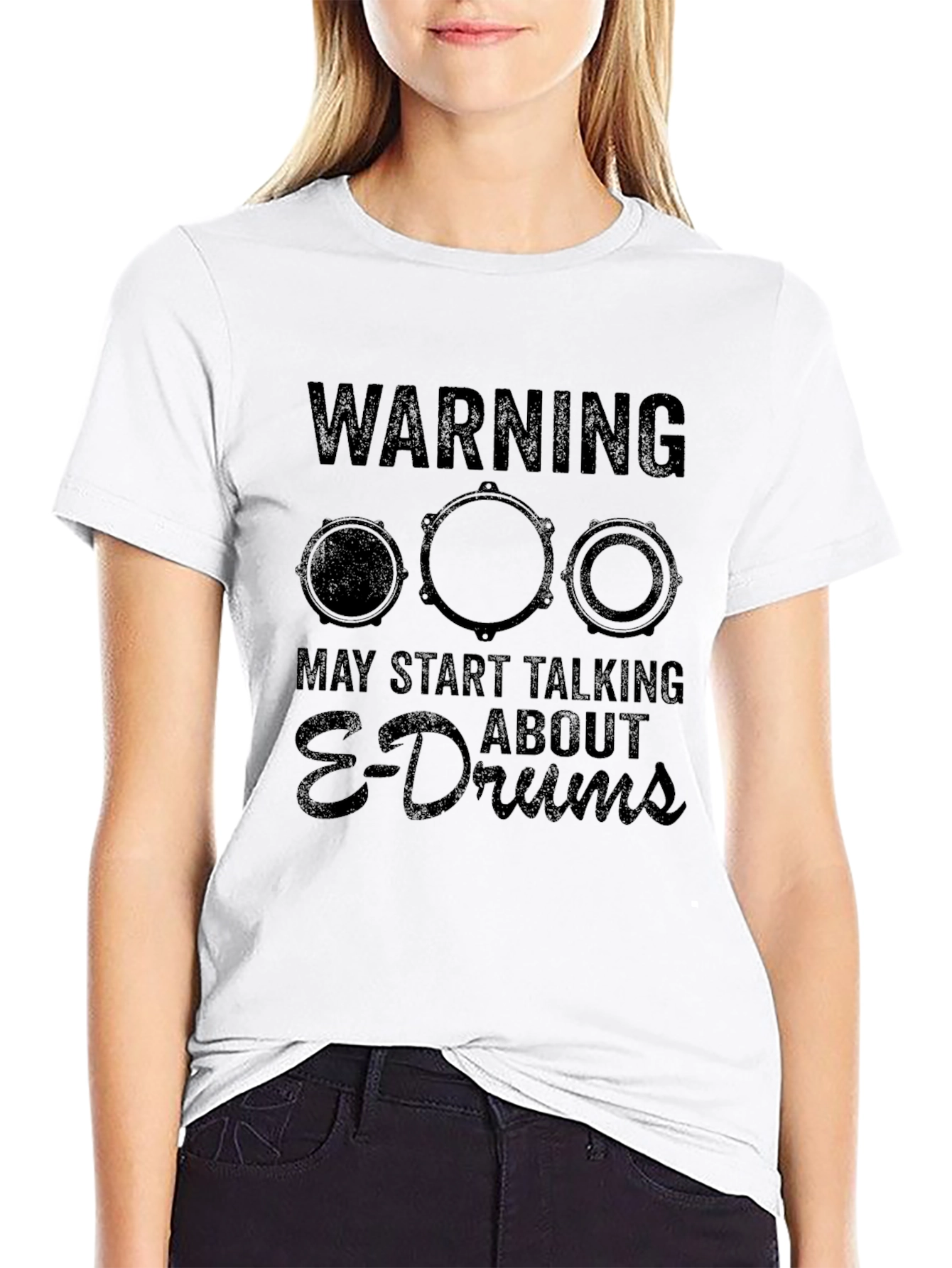 Warning May Start Talking About E-Drums T-Shirt