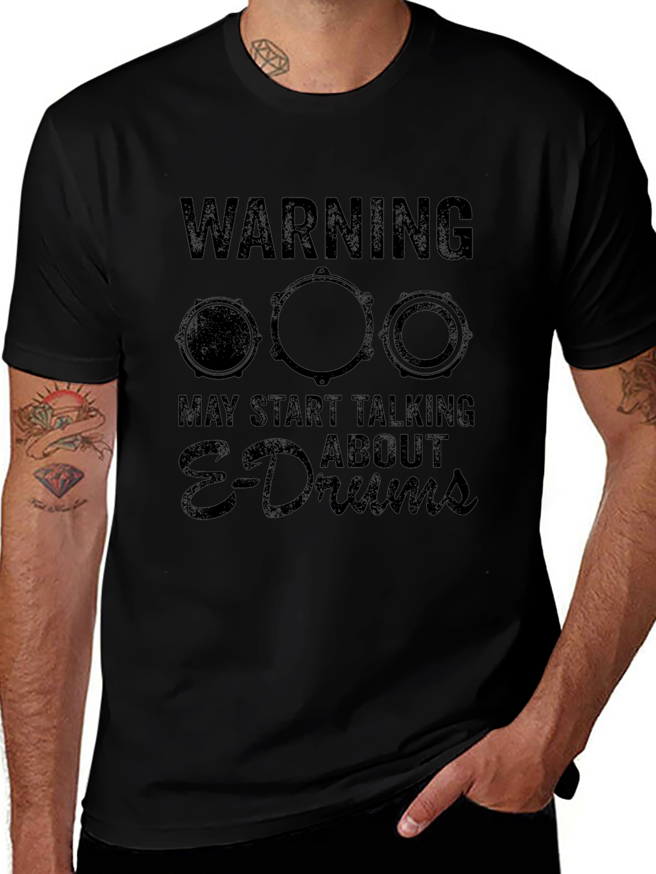 Warning May Start Talking About E-Drums T-Shirt