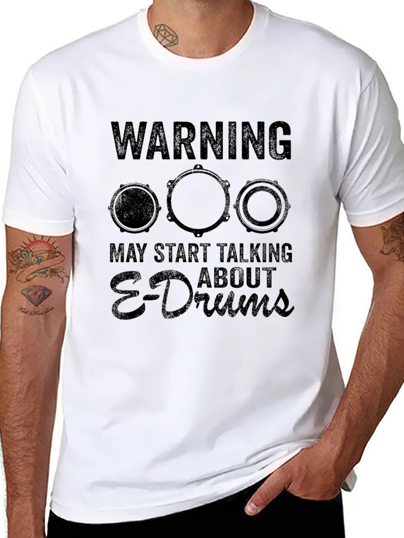 Warning May Start Talking About E-Drums T-Shirt