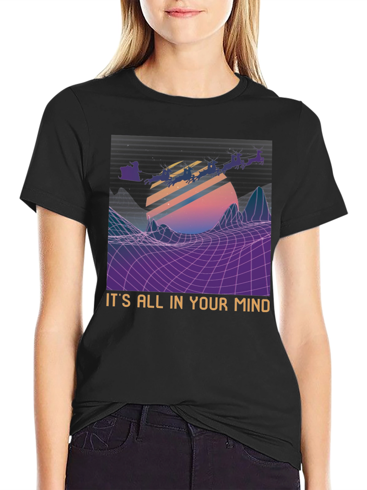 Retro Santa T-Shirt - Its All In Your Mind