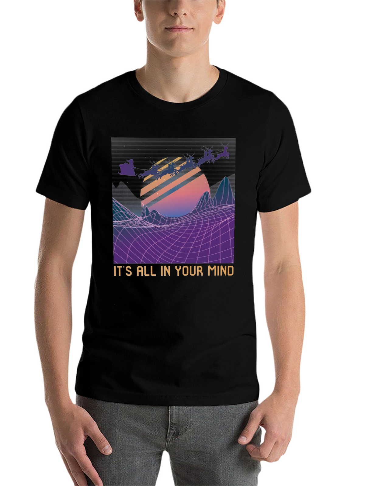 Retro Santa T-Shirt - Its All In Your Mind