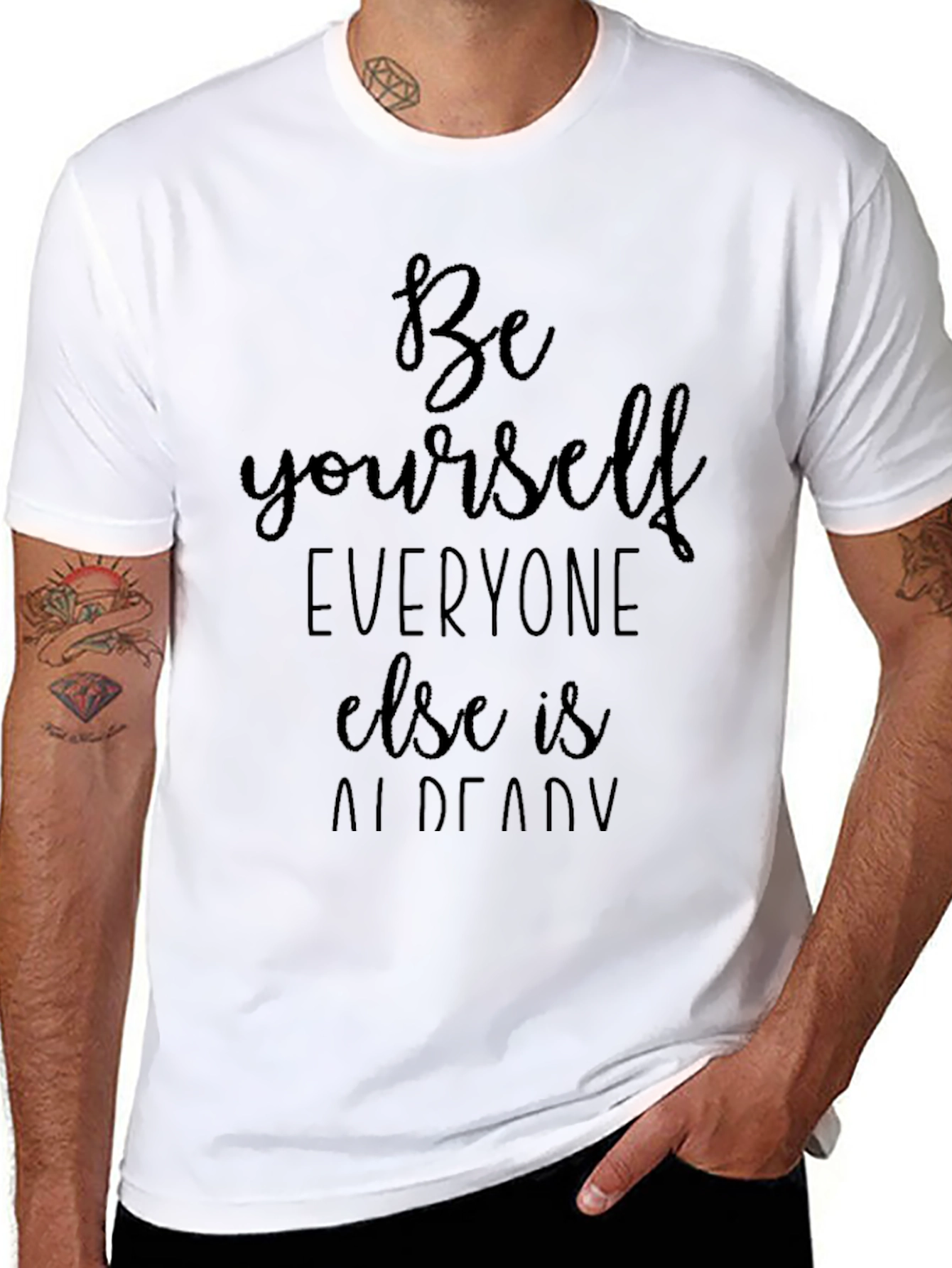 Be Yourself Black Graphic Tee