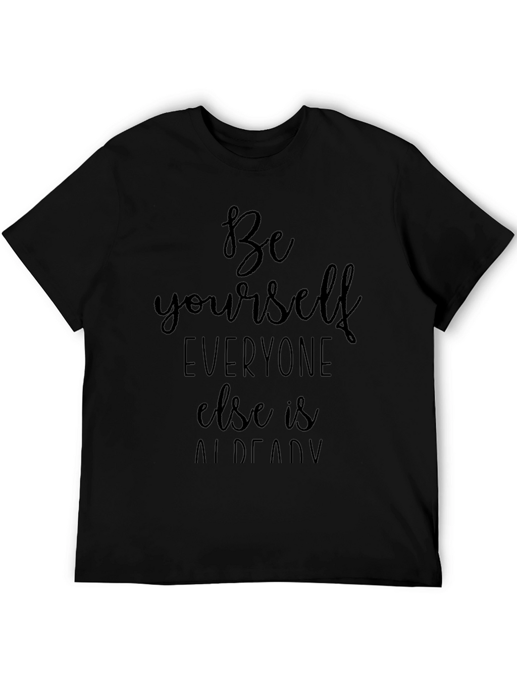 Be Yourself Black Graphic Tee