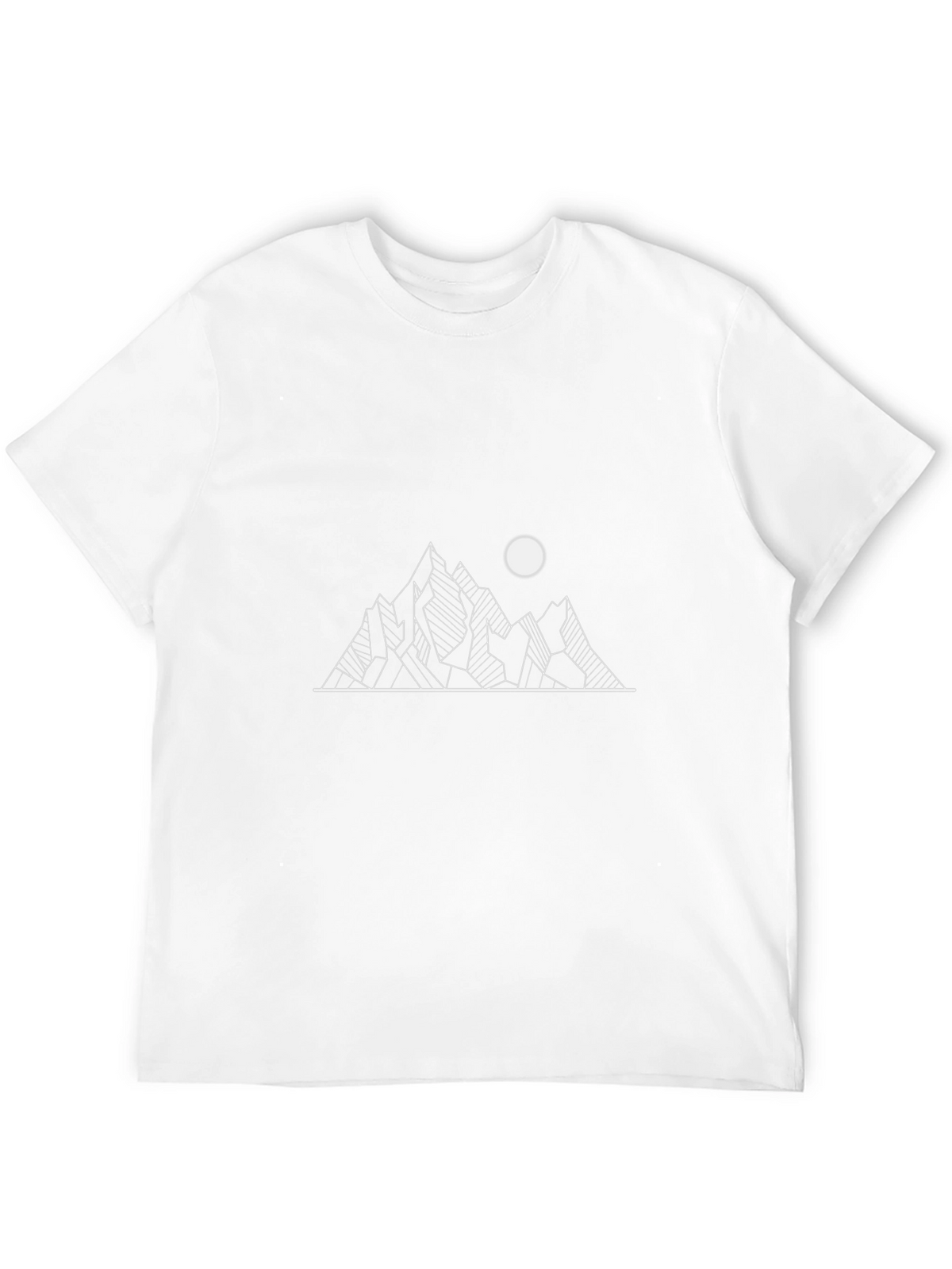 Geometric Mountain Graphic Tee - Black