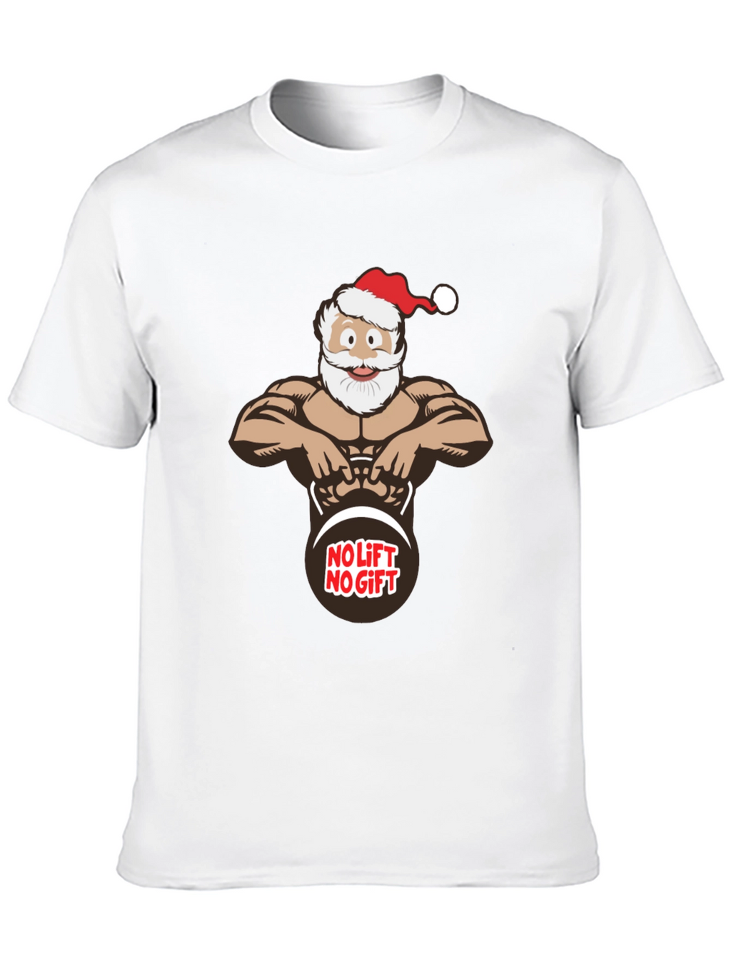 No Lift No Gift Santa Black T-Shirt