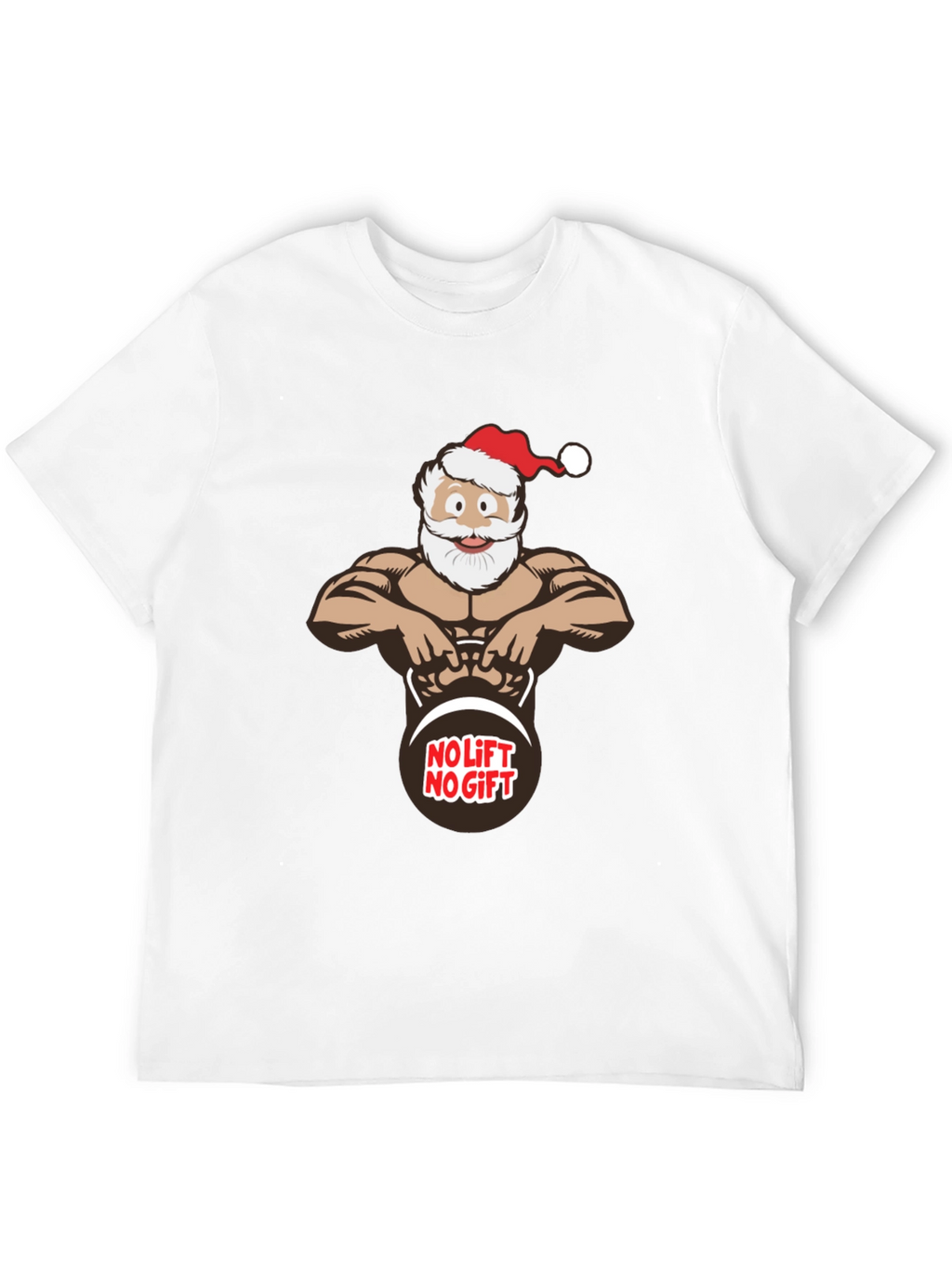 No Lift No Gift Santa Black T-Shirt