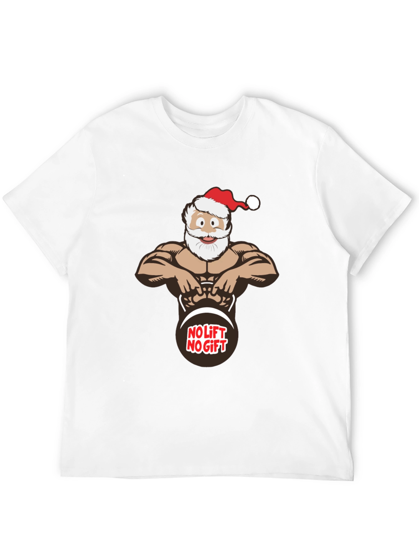 No Lift No Gift Santa Black T-Shirt