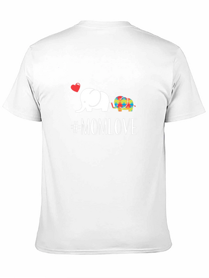 Mom Love Elephant Autism Awareness T-Shirt