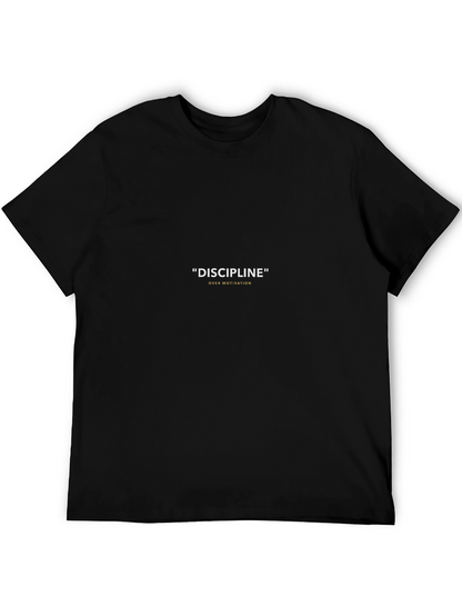 Discipline Over Motivation Black T-Shirt