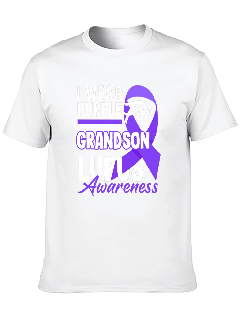 Purple Lupus Awareness Grandson T-Shirt