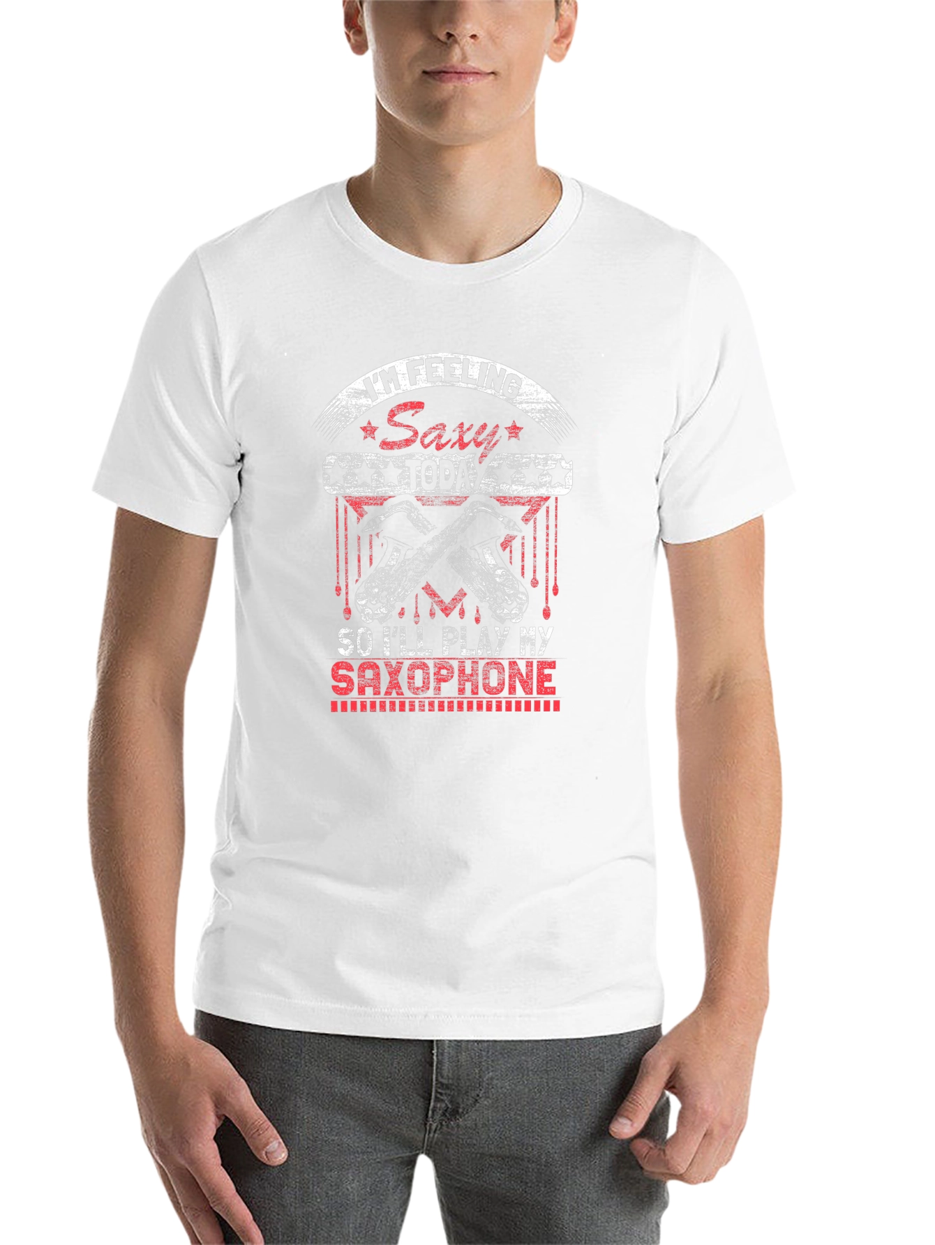 Saxy Saxophone Player Black T-Shirt