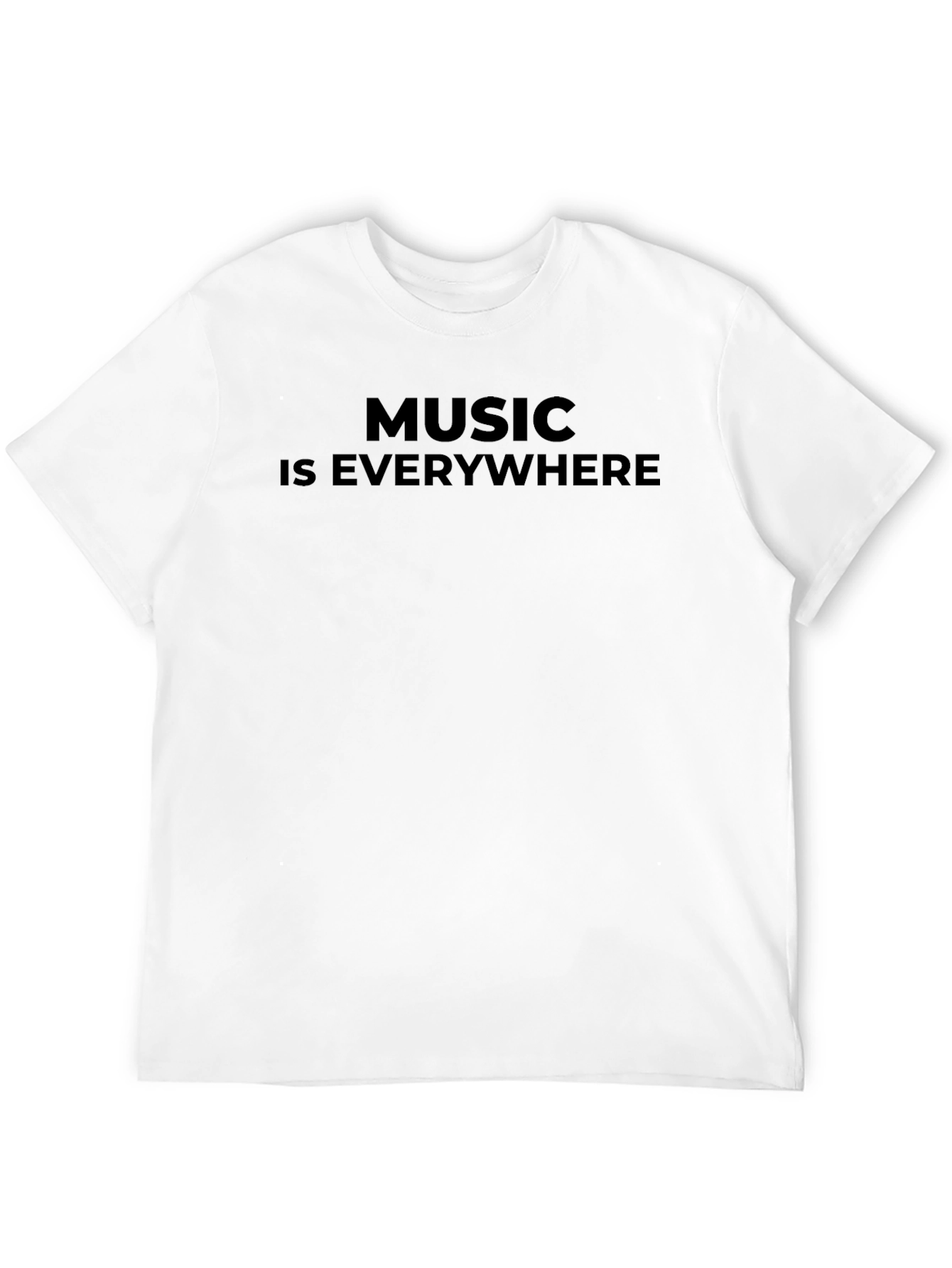 Music Is Everywhere Black Graphic Tee