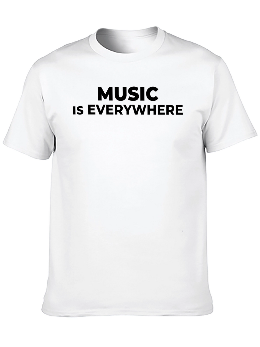 Music Is Everywhere Black Graphic Tee