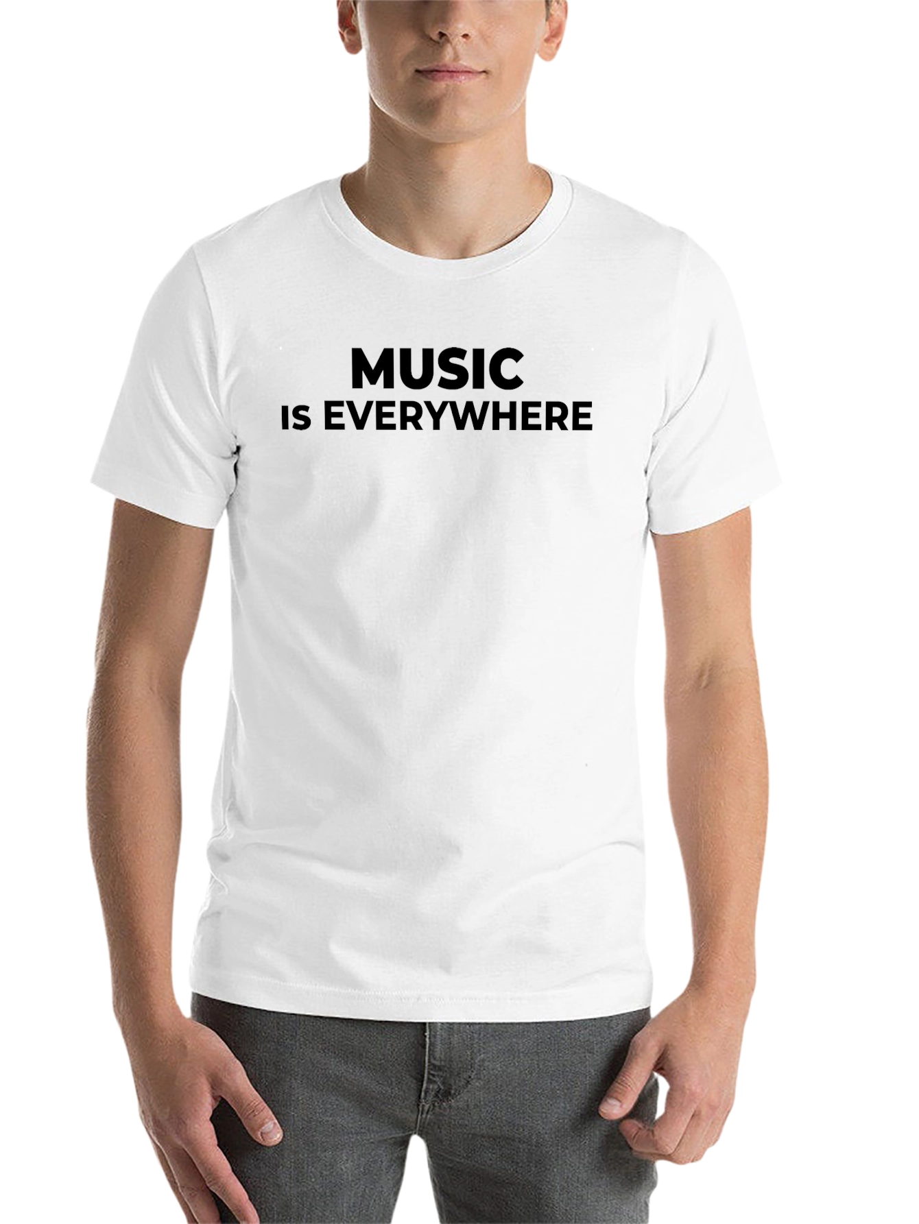 Music Is Everywhere Black Graphic Tee