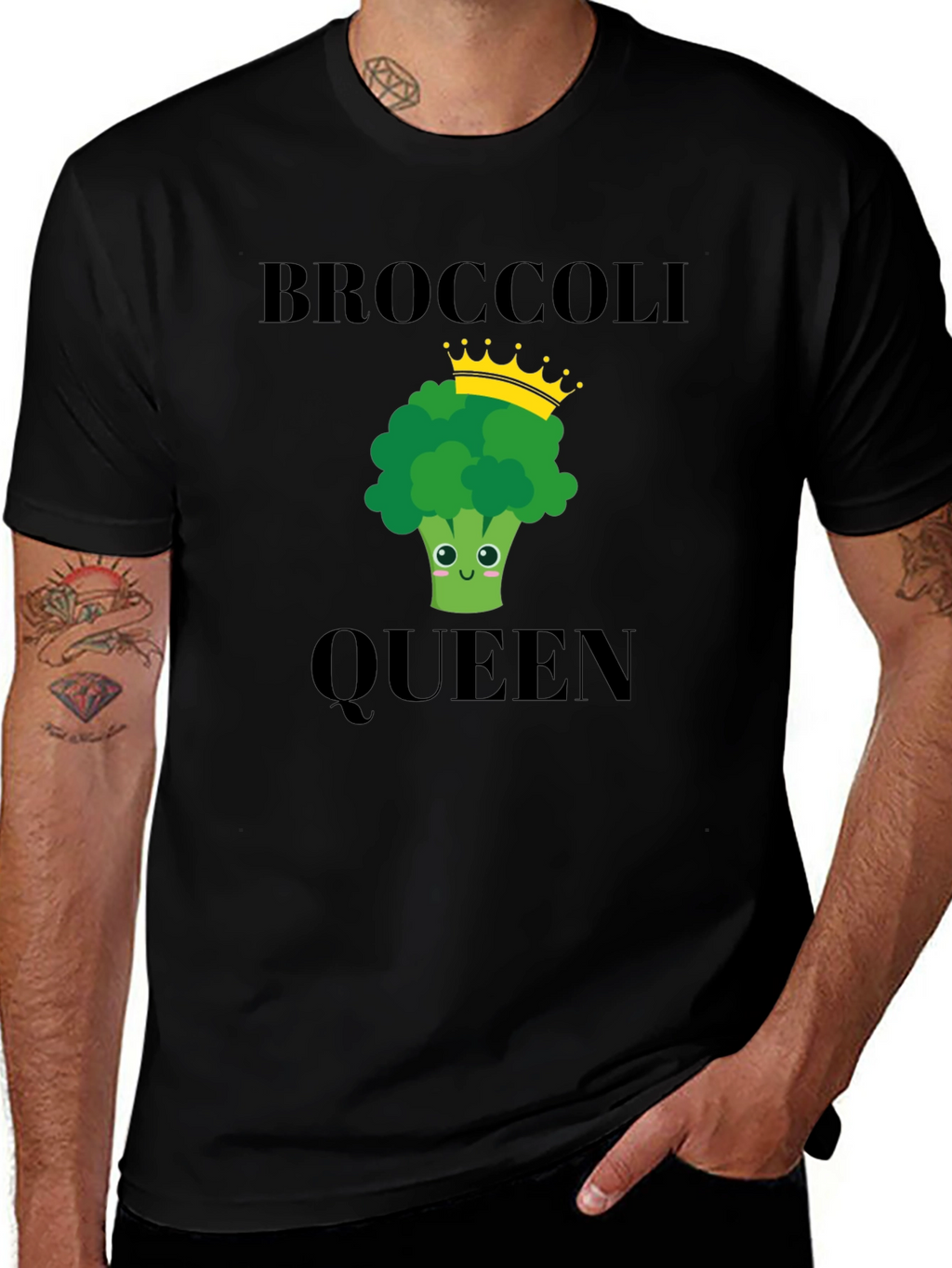 Broccoli Queen T-Shirt - Funny Vegetarian Tee