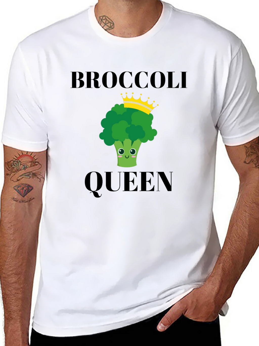 Broccoli Queen T-Shirt - Funny Vegetarian Tee