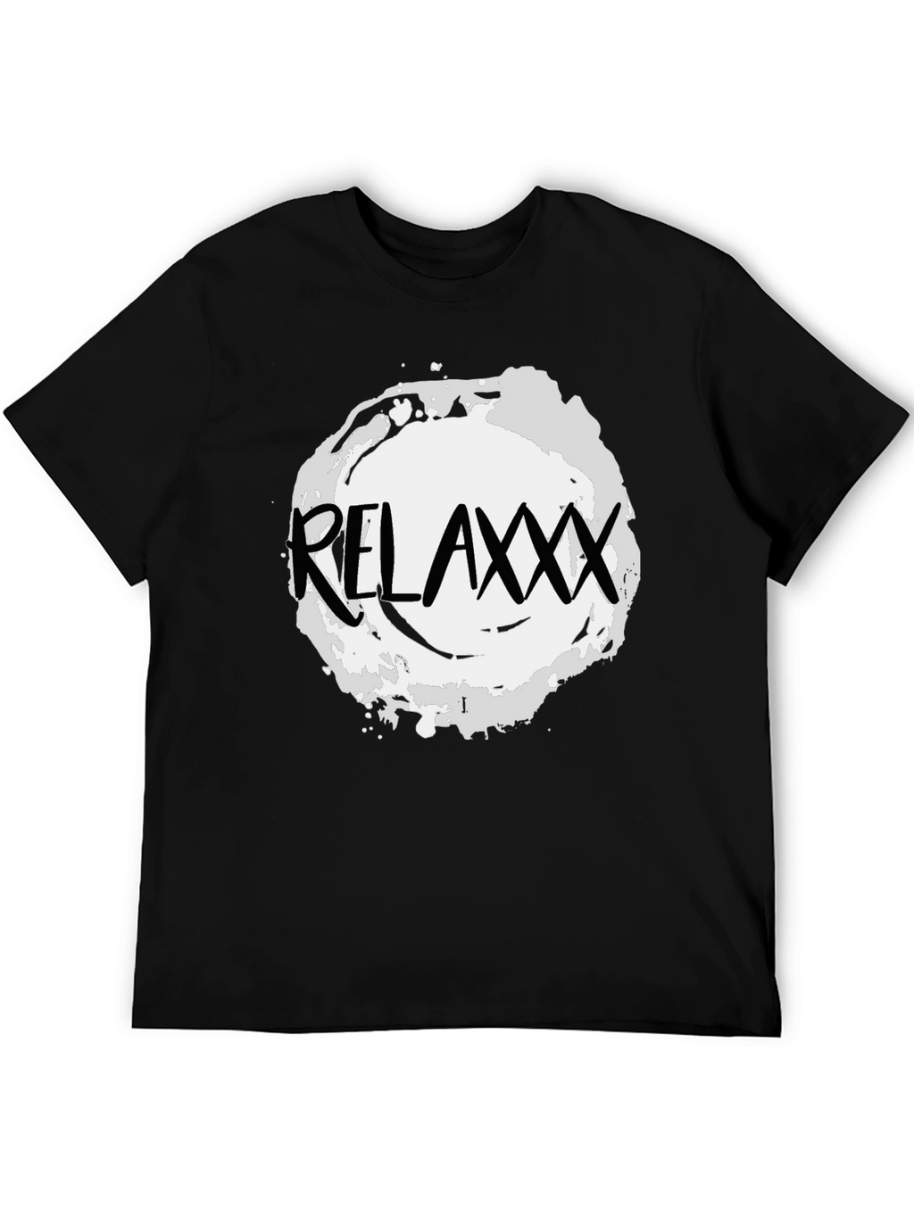 Relaxxx Black T-Shirt - Casual Graphic Tee