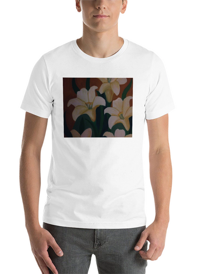 Floral T-Shirt: Artistic Lily Design