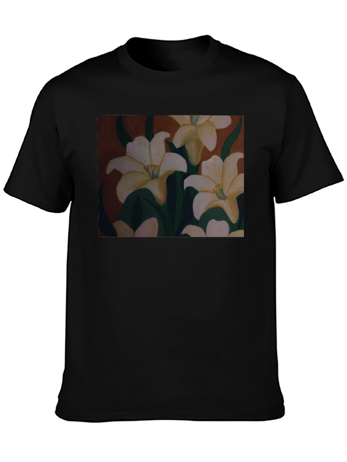 Floral T-Shirt: Artistic Lily Design