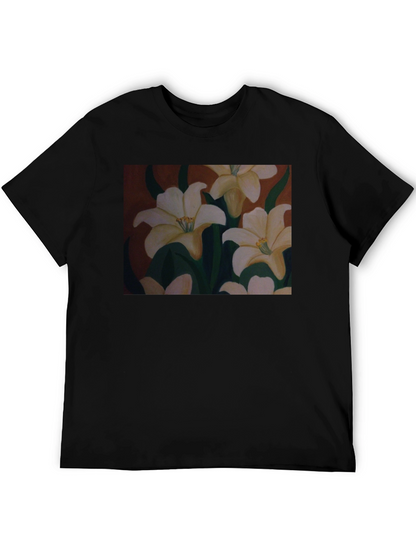 Floral T-Shirt: Artistic Lily Design