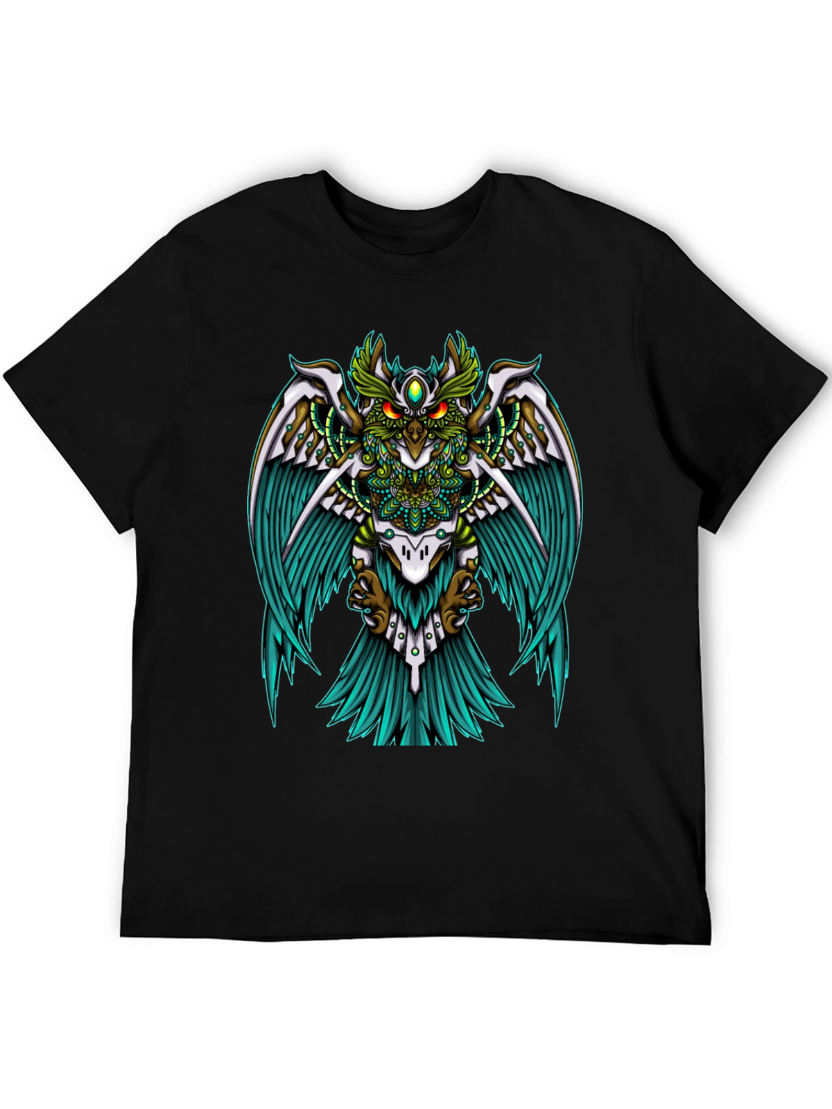 Mystic Owl Graphic Tee - Unisex Black T-Shirt