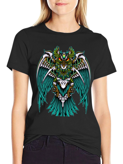 Mystic Owl Graphic Tee - Unisex Black T-Shirt