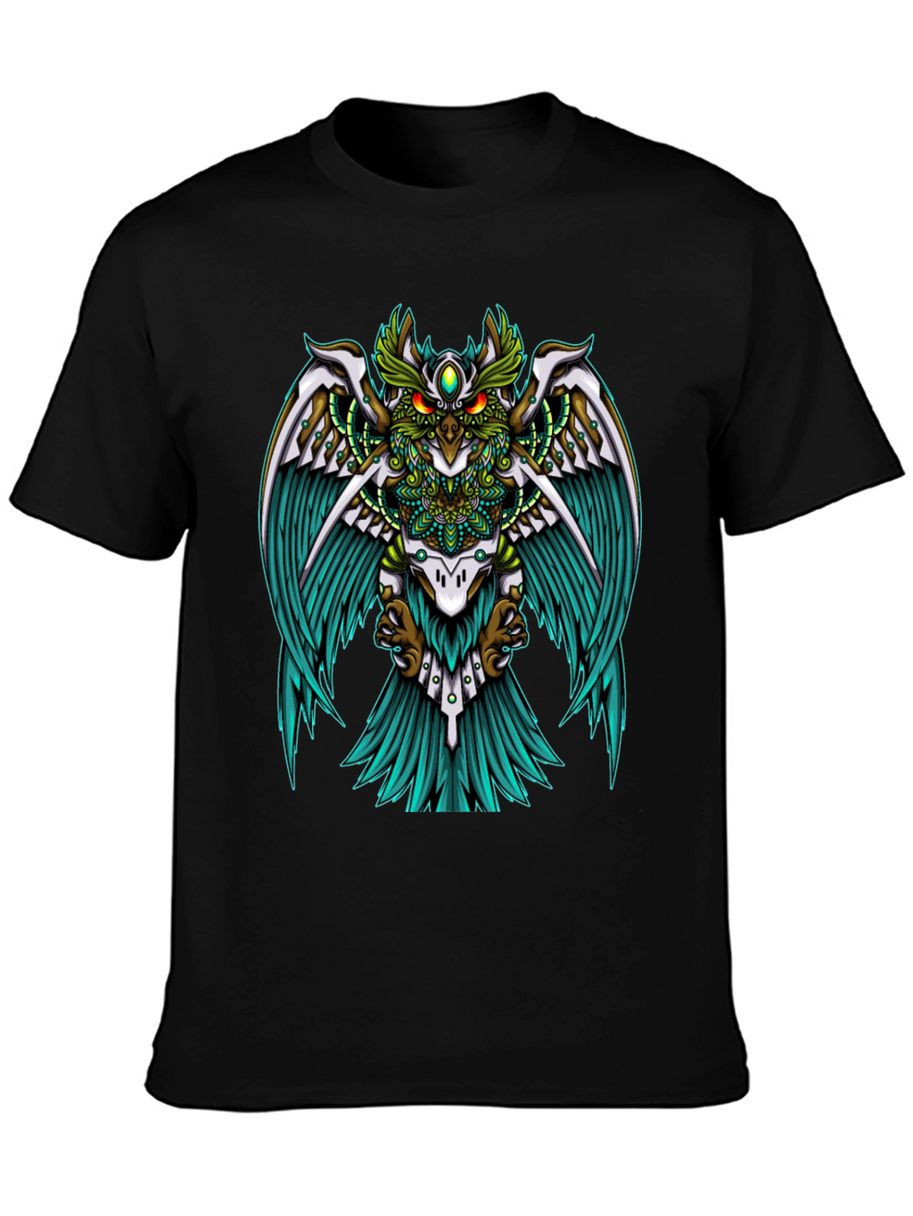 Mystic Owl Graphic Tee - Unisex Black T-Shirt