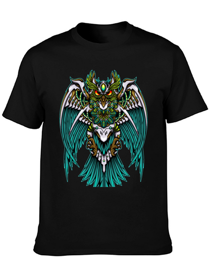 Mystic Owl Graphic Tee - Unisex Black T-Shirt