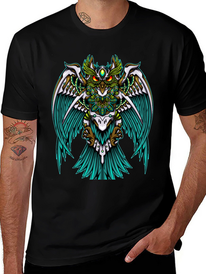 Mystic Owl Graphic Tee - Unisex Black T-Shirt