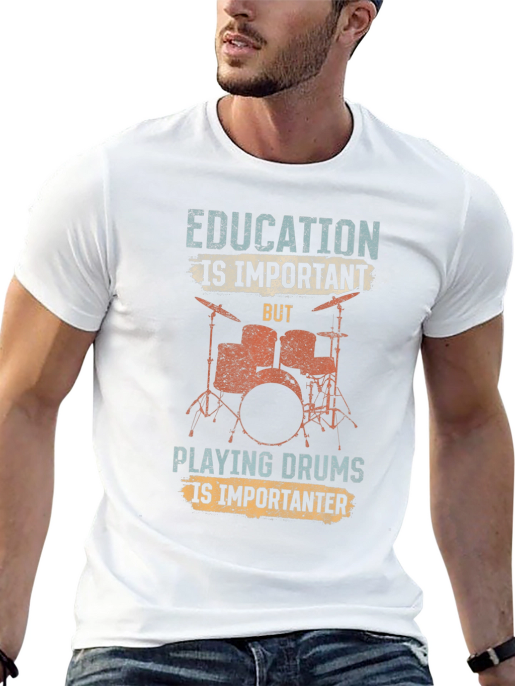 Education is Important Drummer T-Shirt