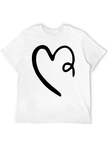 Heart Graphic Tee - Stylish Black Cotton Shirt