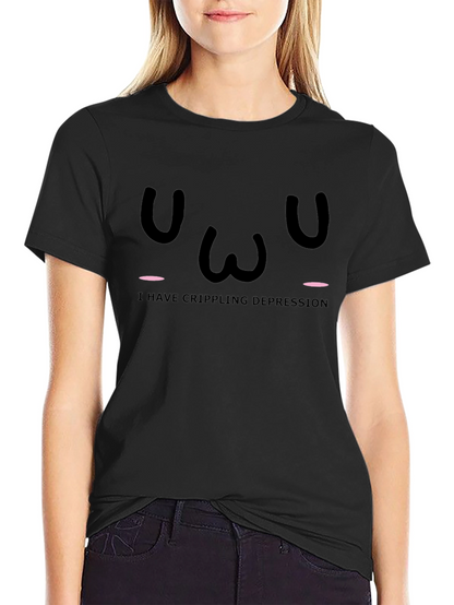 Crippling Depression T-Shirt - Black Graphic Tee