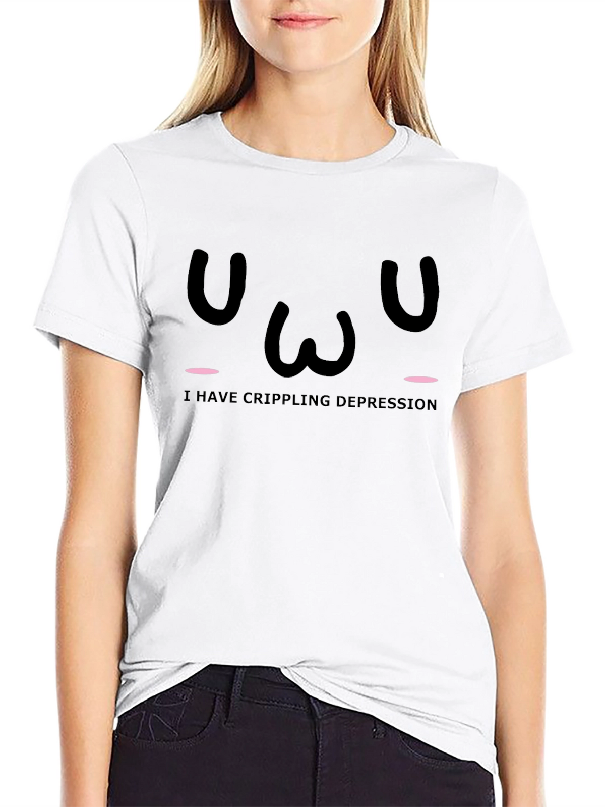 Crippling Depression T-Shirt - Black Graphic Tee