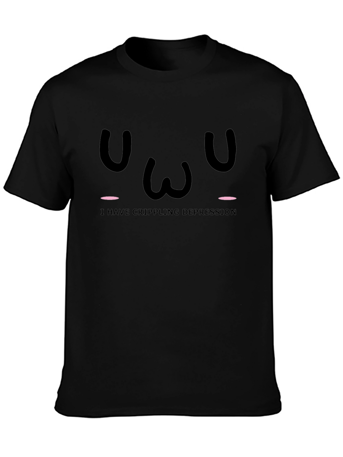 Crippling Depression T-Shirt - Black Graphic Tee