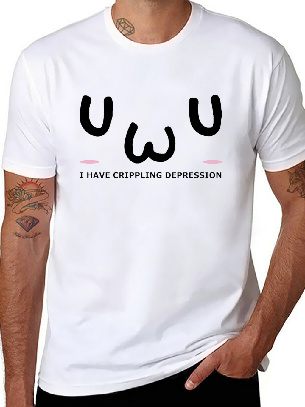 Crippling Depression T-Shirt - Black Graphic Tee