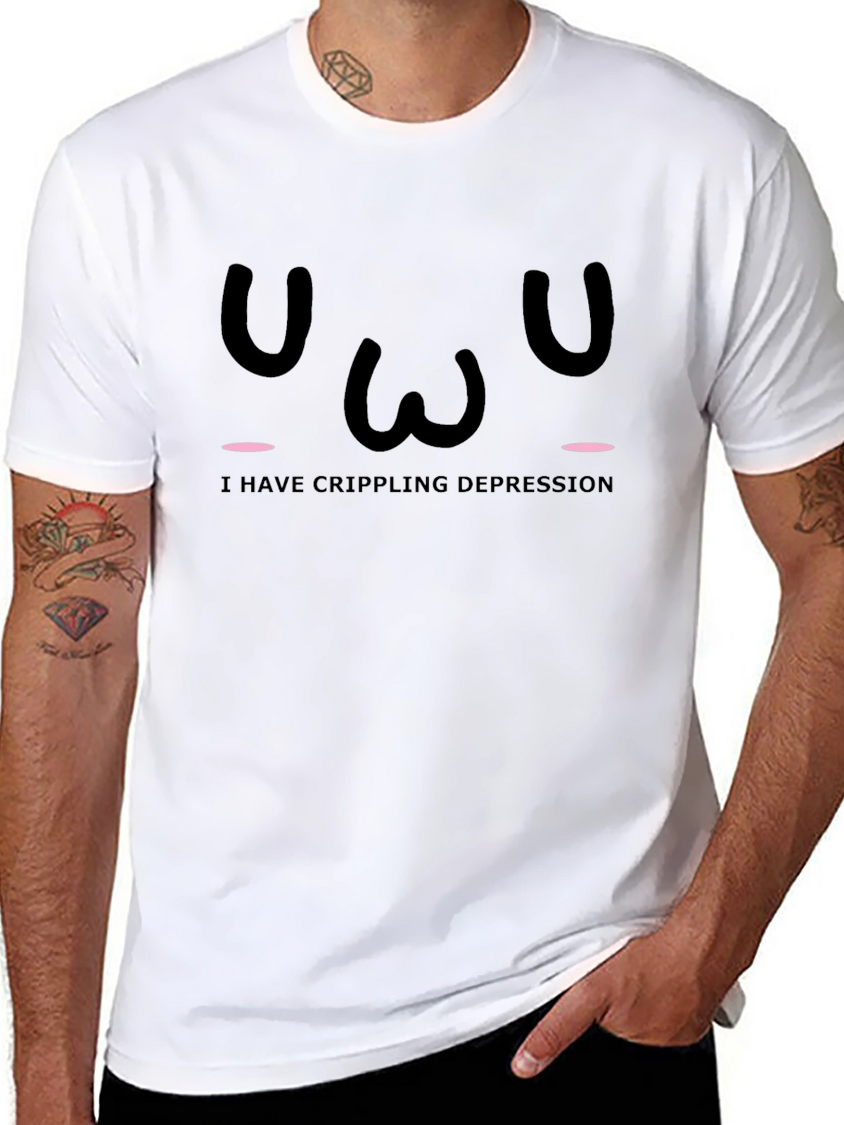 Crippling Depression T-Shirt - Black Graphic Tee