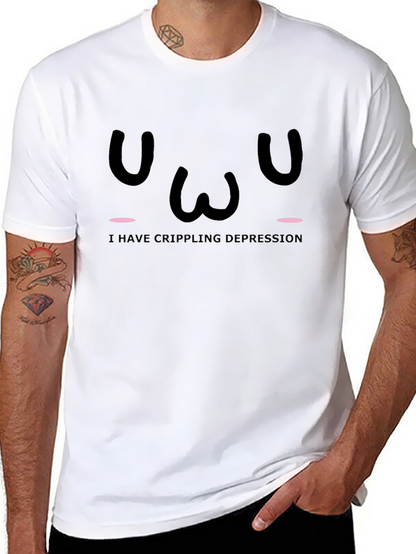 Crippling Depression T-Shirt - Black Graphic Tee