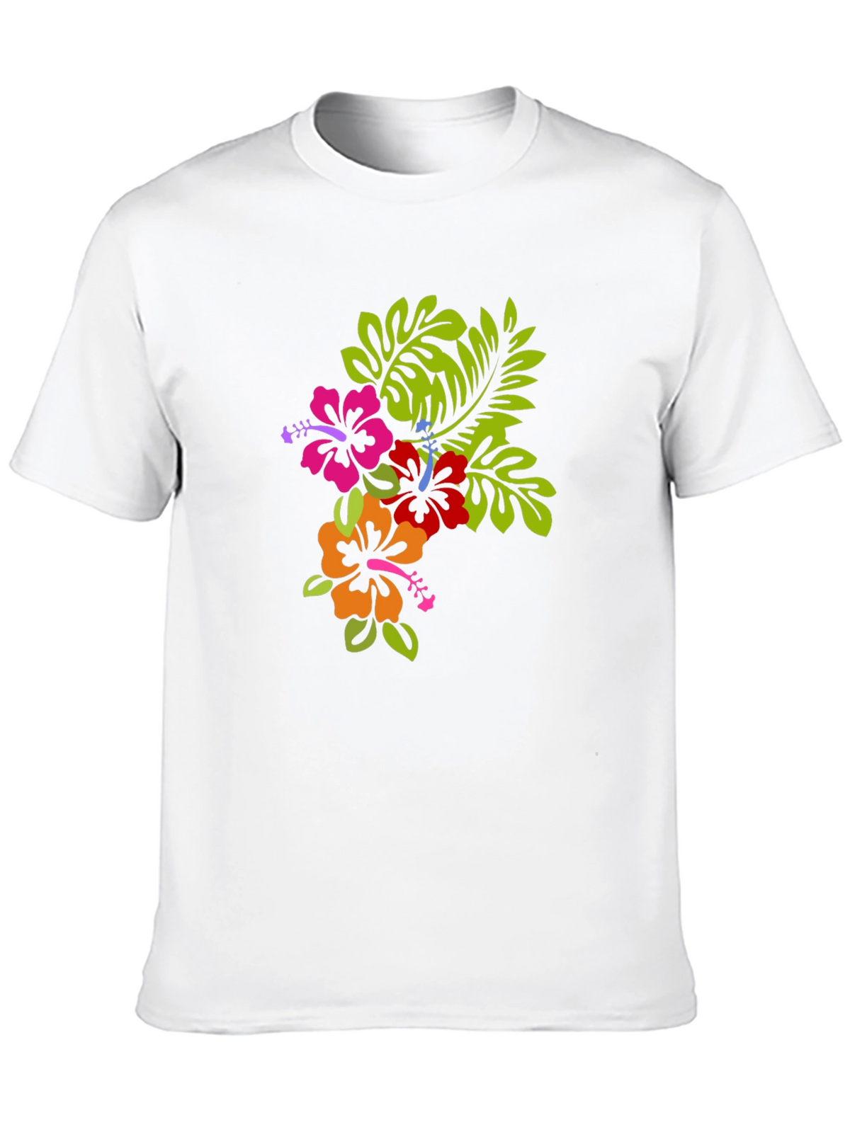 Tropical Floral Graphic Black T-Shirt