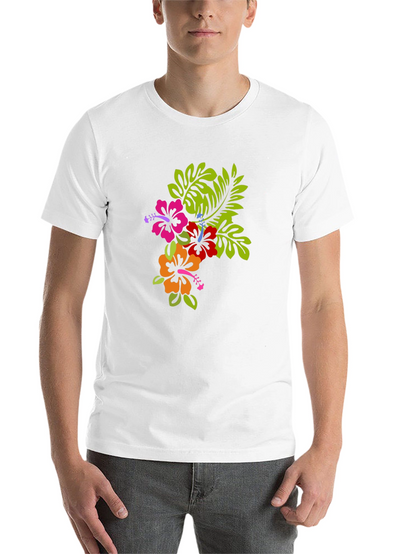 Tropical Floral Graphic Black T-Shirt