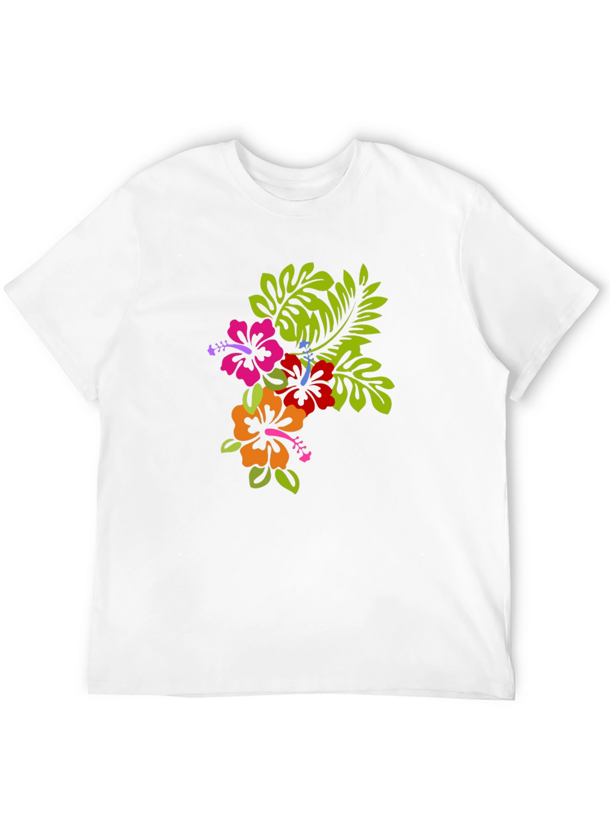 Tropical Floral Graphic Black T-Shirt