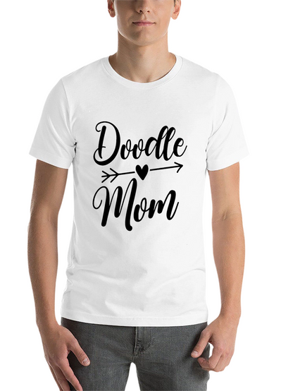 Doodle Mom Graphic T-Shirt Black Short Sleeve