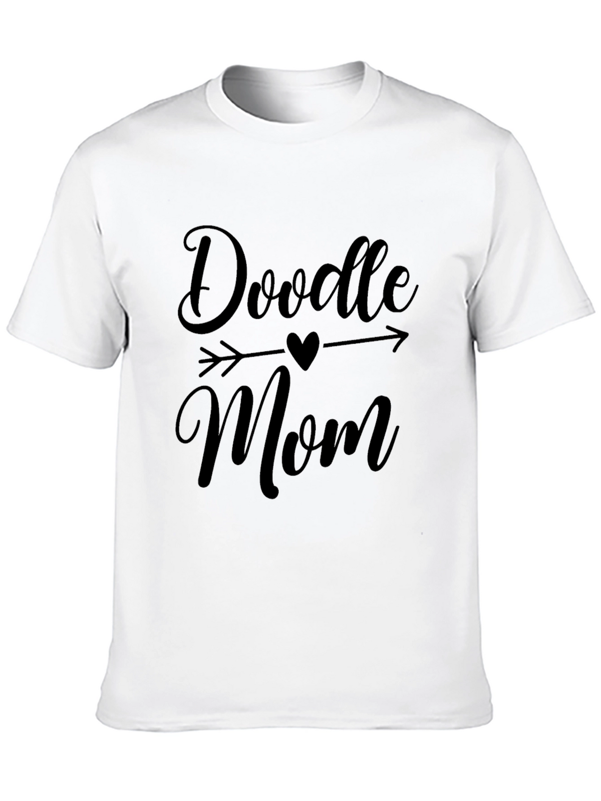 Doodle Mom Graphic T-Shirt Black Short Sleeve