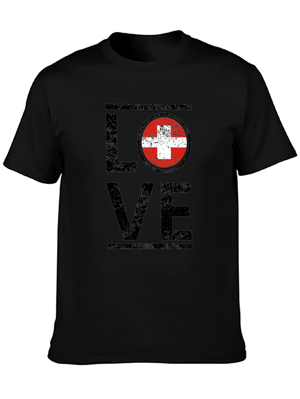 Love Switzerland T-Shirt Swiss Flag Graphic Tee