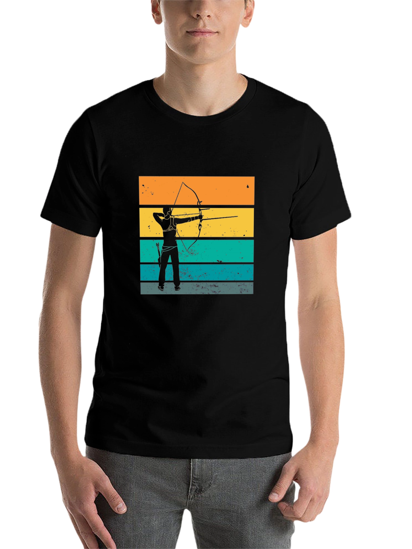 Archery Silhouette T-Shirt - Vintage Style